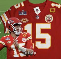 XL 48 Mahomes #15 Super Bowl LVIII 58 Vapor FUSE Elite Jersey Red Chiefs