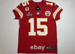 XL 48 Patrick Mahomes #15 Vapor Elite Jersey Red Super Bowl 54 LIV Chiefs