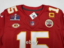 XL Patrick Mahomes #15 Vapor FUSE Super Bowl LVIII 58 Jersey Chiefs Authentic