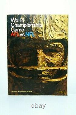 1967 Championnat Du Monde 1er Super Bowl Afl Vs NFL Programme Packers Vs Chiefs Rare