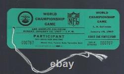 1967 Super Bowl I Kansas City Chiefs Vs Green Bay Packers Billet Participant