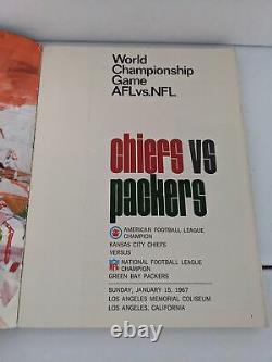 1967 Super Bowl I Programme Officiel GB Packers Vs Kc Chiefs Afl NFL Sb 1 Cg1