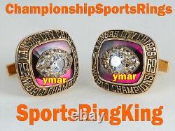 1969 Kansas City Chiefs Championship Super Bowl 10k Gold Cufflinks Ring Top