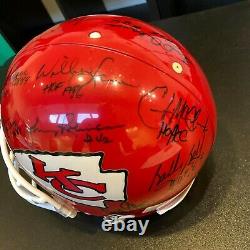 1969 Kansas City Chiefs Super Bowl IV Champions Équipe Signé Casque Jsa Coa