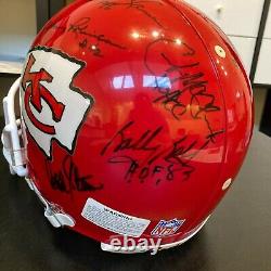 1969 Kansas City Chiefs Super Bowl IV Champions Équipe Signé Casque Jsa Coa