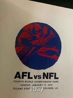 1970 Super Bowl IV NFL Programme De Football Kansas City Chiefs Vs Minnesota Vikings