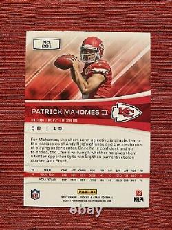 2017 Patrick Mahomes Panini Rookies And Stars Rc Chiefs Super Bowl Rookie Pm#1