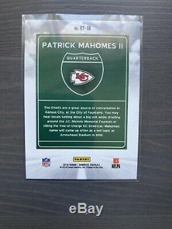 2018 Donruss Downtown Patrick Mahomes Kansas City Chiefs Super Bowl Mvp