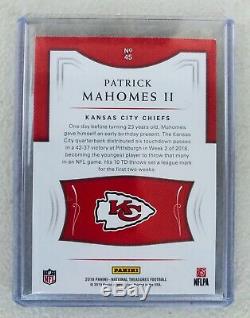 2018 Panini Trésors Nationaux Patrick Mahomes Or 8/10 Chefs Mvp Du Super Bowl
