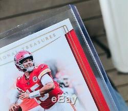 2018 Panini Trésors Nationaux Patrick Mahomes Or 8/10 Chefs Mvp Du Super Bowl