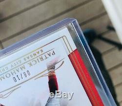 2018 Panini Trésors Nationaux Patrick Mahomes Or 8/10 Chefs Mvp Du Super Bowl