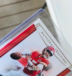 2018 Panini Trésors Nationaux Patrick Mahomes Or 8/10 Chefs Mvp Du Super Bowl