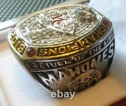 2020 Kansas City Chiefs Super Bowl Championnat LIV Mahomes Mvp Ring Sz11 Withbox