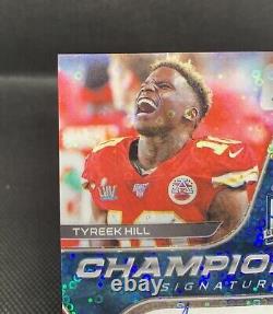 2020 Panini Spectra Tyreek Hill Signatures de Champion # /35 Chiefs Super Bowl