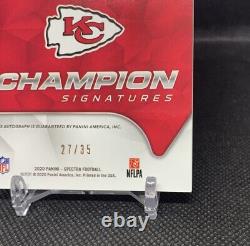 2020 Panini Spectra Tyreek Hill Signatures de Champion # /35 Chiefs Super Bowl