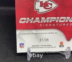 2020 Panini Spectra Tyreek Hill Signatures de Champion # /35 Chiefs Super Bowl