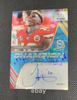 2020 Panini Spectra Tyreek Hill Signatures de Champion # /35 Chiefs Super Bowl