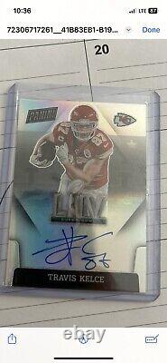 2020 Panini Super Bowl LIV Travis Kelce Signé AUTO Kansas City Chiefs