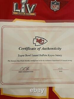 2021 Kansas City Chiefs Bopete Keyes Super Bowl LV Jeu Émis Jersey! Royaume