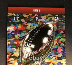 2021 Super Bowl LV 55 Ticket Kc Chefs / Tampa Bay Buccaneers 3600 $ Face Mint