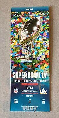 2021 Super Bowl LV Ticket Tampa Bay Buccaneers Kansas City Chiefs Blue 55 Brady