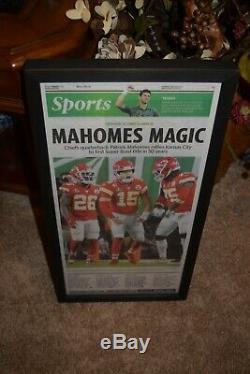 2 Set Kansas City Chiefs Framed Complete Journaux Super Bowl 54 Mahomes