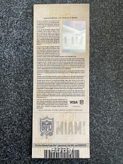 3-super Bowl LIV 2020 Miami Ticket Stubs Chefs 49ers Mahommes Différentes Couleurs
