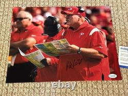 ANDY REID SUPER BOWL SIGNÉ AUTOGRAPHIE 11x14 FOOTBALL Kansas City Chiefs NFL