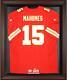 Affichage De Maillot Des Champions Du Super Bowl Lvii Des Kansas City Chiefs Encadré En Marron
