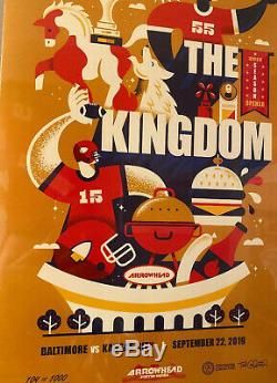 Affiche Entière Arrowhead Série De Kansas City En Chef Superbowl Champions! Rare