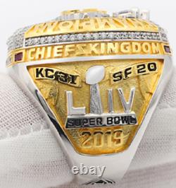 Anneaux de championnat Super Bowl 2X de haute qualité des Kansas City Chiefs 2019