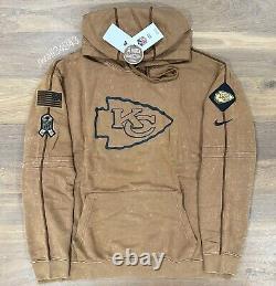 Authentique Sweat à capuche Nike Kansas City Chiefs pour hommes en hommage au service NFL 2023 - NEUF