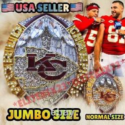 Bague de championnat Super Bowl LVIII des Kansas City Chiefs de 2024 JUMBO Mahomes Kelce