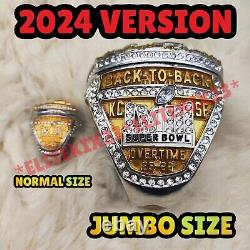 Bague de championnat Super Bowl LVIII des Kansas City Chiefs de 2024 JUMBO Mahomes Kelce