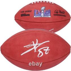 Ballon de football Duke signé par Travis Kelce des Kansas City Chiefs pour le Super Bowl LVIII