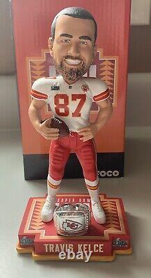 Bobblehead de Travis Kelce des Chiefs de Kansas City, Champions du Super Bowl 2023, avec boîte