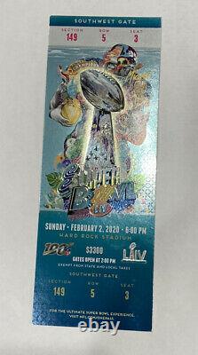 Bowl Super 100 54 Ticket Stub San Francisco 49ers Vs Kansas City Chiefs 2/2/20