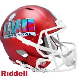 Casque de taille réelle de la réplique de vitesse de la NFL Riddell Super Bowl 57 LVII Chiefs Eagles