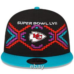 Casquette à visière plate snapback Kansas City Chiefs New Era Super Bowl LVII 57 Tarmac 9FIFTY