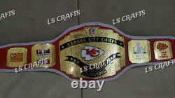 Ceinture de Championnat LVIII des Kansas City Chiefs Personnalisée en Laiton 2MM