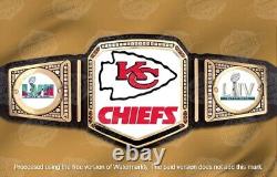 Ceinture de championnat NFL Super Bowl 57 des Kansas City Chiefs, taille adulte, en laiton de 2mm.