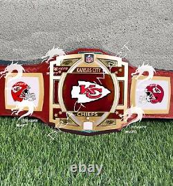Ceinture de championnat NFL des Kansas City Chiefs Super Bowl Football NFL en laiton de 2 mm