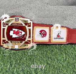 Ceinture de championnat NFL des Kansas City Chiefs Super Bowl Football NFL en laiton de 2 mm