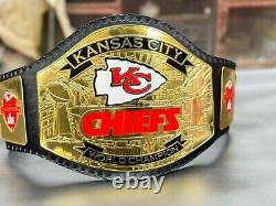 Ceinture de championnat Superbowl KC des Kansas City Chiefs 2024 taille adulte 2mm.