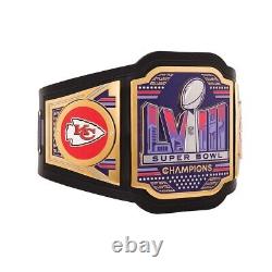 Ceinture de championnat de football NFL Super Bowl LVIII des Kansas City Chiefs en laiton de 2 mm