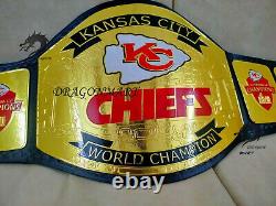 Ceinture de championnat de football NFL des Kansas City Chiefs Super Bowl LVII 2023 en laiton de 2MM