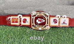 Ceinture de championnat de la NFL des Chiefs de Kansas City Super Bowl Football NFL en laiton de 2 mm