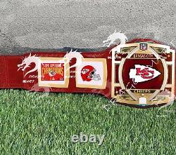 Ceinture de championnat de la NFL des Chiefs de Kansas City Super Bowl Football NFL en laiton de 2 mm