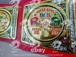 Ceinture de championnat de la NFL du Super Bowl des Kansas City Chiefs KC Football Belt en laiton de 4 mm