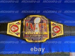 Ceinture de championnat du Super Bowl 58 LVIII des Kansas City Chiefs en laiton 2mm de football 2024